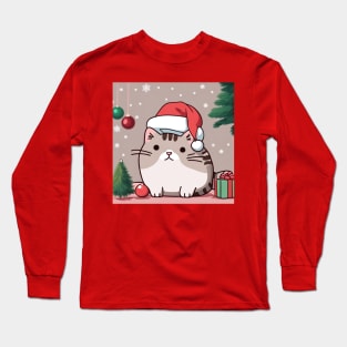 Pu-sheen Santa Kitty Long Sleeve T-Shirt